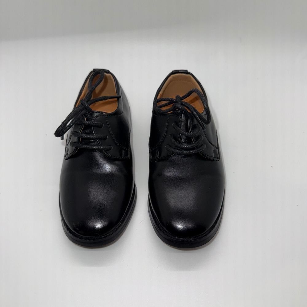 Tip Top Kids Boys Black Faux Leather Oxford Dress Shoes Size 6 Lace Up Formal